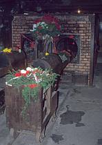1970er. Poland. Polen. Ausschwitz. Konzentrationslager. Verbrennungsofen. Krematorium.