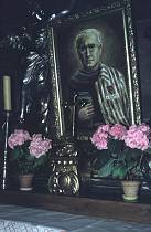 1970er. Poland. Polen. Posen. P. Max. Kolbe in der Stadtkirche.