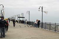 20. September 2005. Polen. Insel Wolin. Ostsee-Badeort Misdroy. Miedzyzdroje. Seebrücke