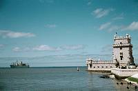 1968. Portugal. Lissabon. Torre de Belem. Festung am Meer