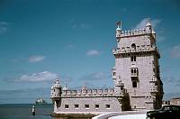 1968. Portugal. Lissabon.  Torre de Belem. Festung am Meer