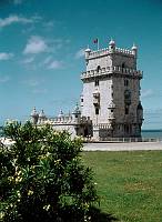 1968. Portugal. Lissabon.  Torre de Belem. Festung am Meer