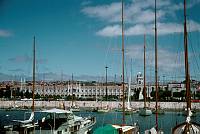 1968. Portugal. Lissabon. Boote im Yachthafen