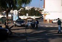 November 2000. <br>Portugal. Tavira. Autos. Dreirädriges Taxi.