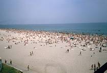 1960er. Rumanien. Romania. Strand am Meer. Vermutlich bei Constanta