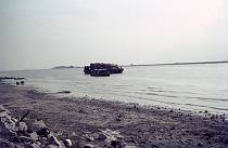 1960er. Rumanien. Romania. Braila am Fluss Donau. Schiffe