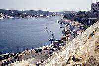 1975. Spanien. Baleren. Menorca. Mao. Hafen. Schiffe