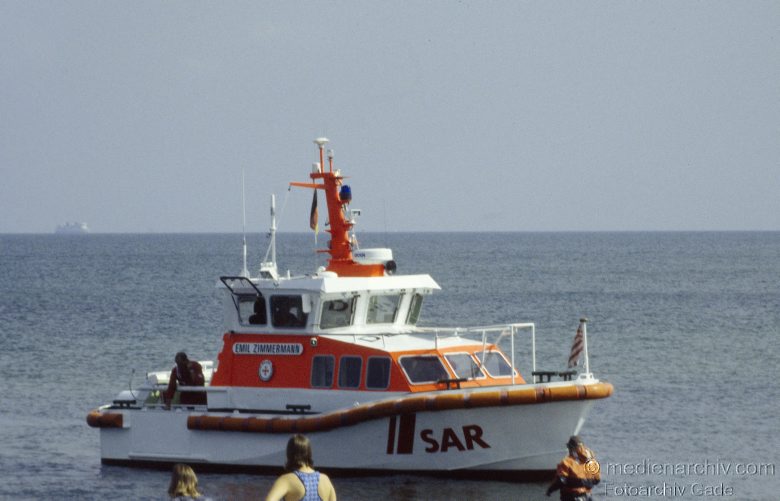 1980. Schleswig-Holstein. Fehmarn. Seenotrettungsboot der DGzRS Emil Zimmermann. Schiffe