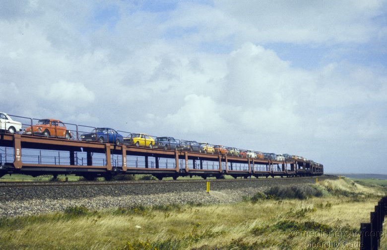 1978. Schleswig-Holstein. Sylt. Eisenbahn. Autozug