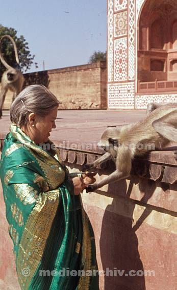 1974. Asien. Indien. Käthe Denicke alias Kati Nick. Katja Nick