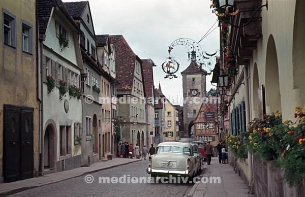 1956. Deutschland. Bayern. Rothenburg ob den Tauber.Germany Bavaria