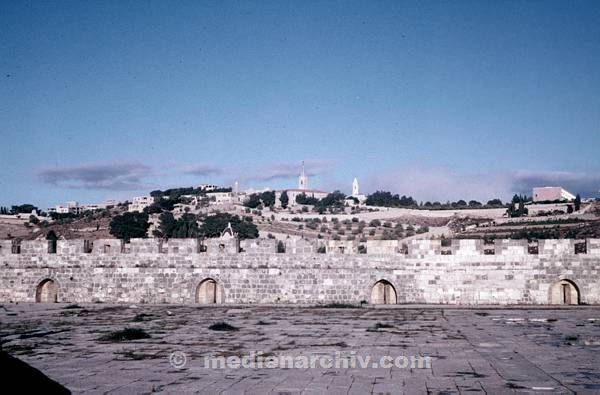 1970er. Israel. Jerusalem. Tempelplatz von Galli cantu aus.