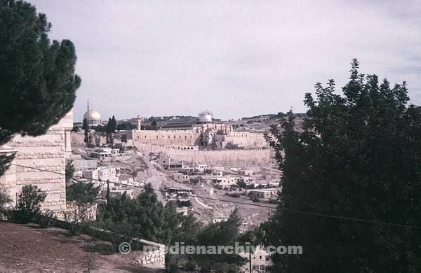 1970er. Israel. Jerusalem. Tempelplatz von Galli cantu aus.
