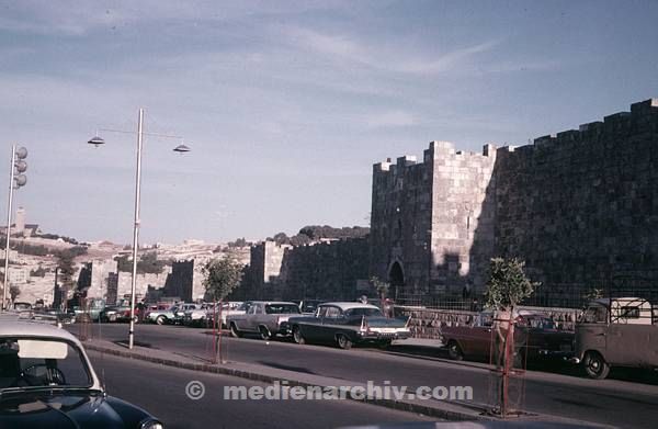 1970er. Israel. Jerusalem. nördliche Stadtmauer.
