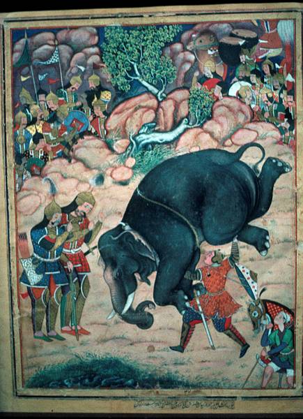 Stemmen eines Elefanten bei der Siegesfeier (Gemälde)