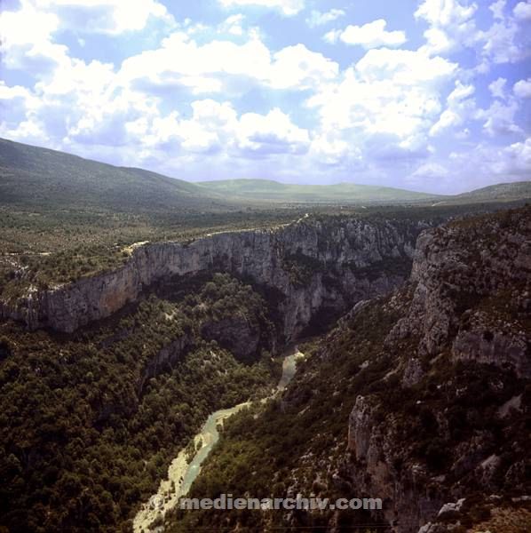 1960'er. Ehemaliges Jugoslawien. Montenegro. Fluss. Canyon